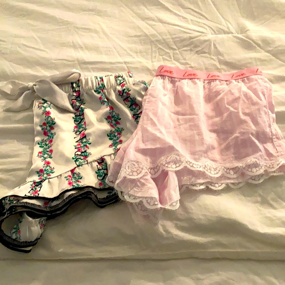 2 pair of Victoria Secret pajama shorts